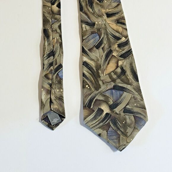 Barrington 100% Silk Mens Neck Tie 60" Brushstrokes Pattern - Picture 2 of 8